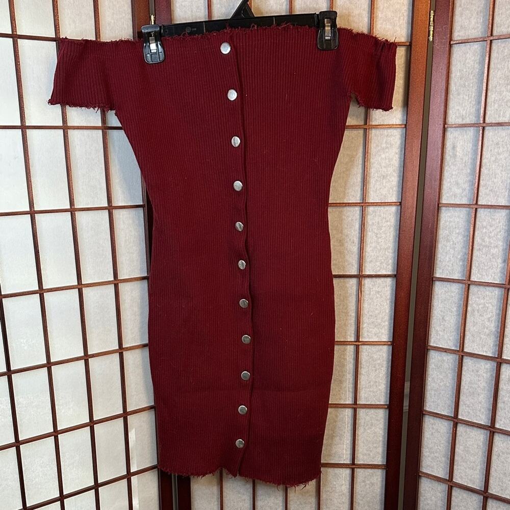 Better Be Burgundy Knit dress vintage 1979 red size 1X Y2K 2000's